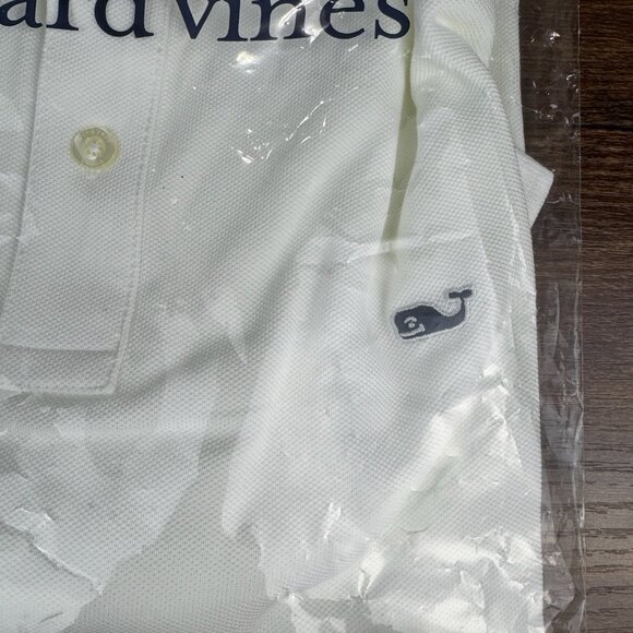 Vineyard Vines Heritage Pique Polo XXL White Cap Whale Logo NWT - Picture 4 of 6